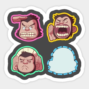 Three not so wise Monkeys Sticker